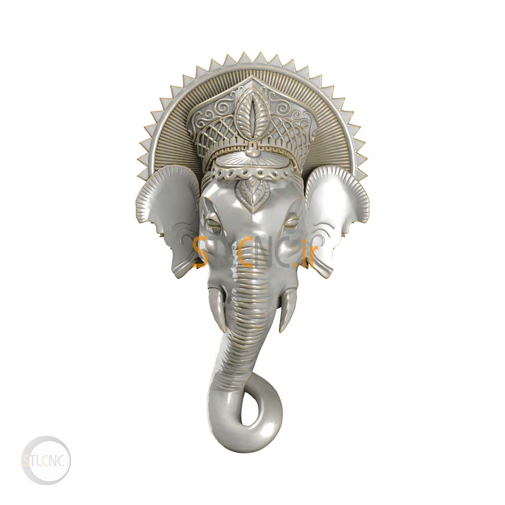 Indian elephant head ANI-154