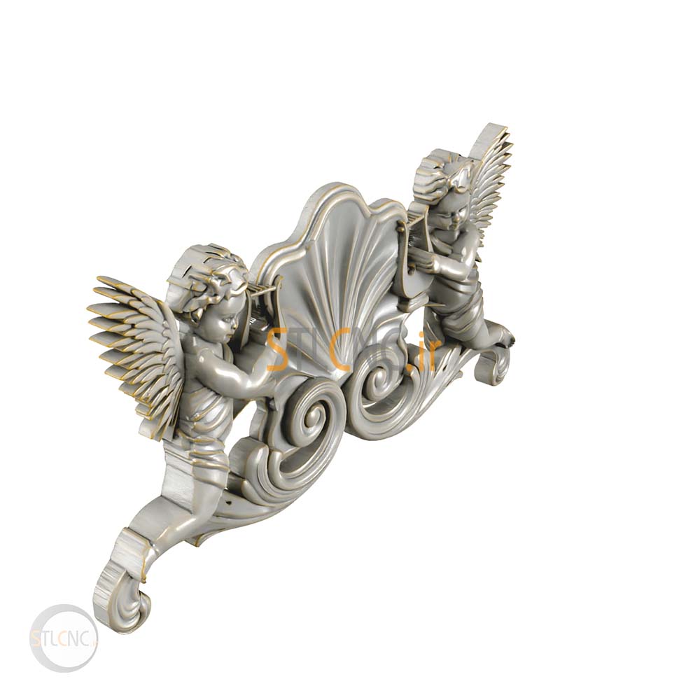 Crown with a design of shells and angels CRO-321 - 2