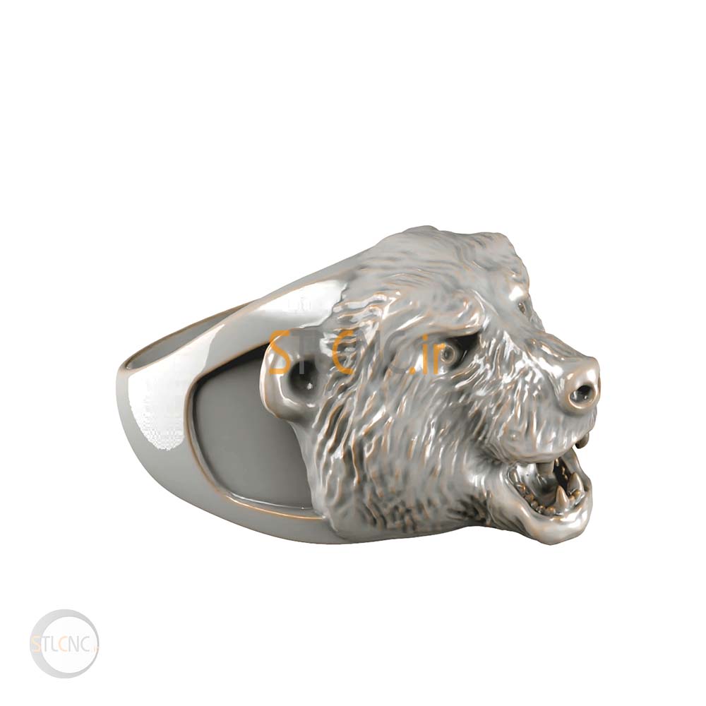 Bear head design ring JEW-102 - 2